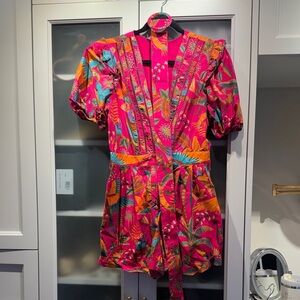 FARM Rio Vibrant Pink Floral Jumpsuit